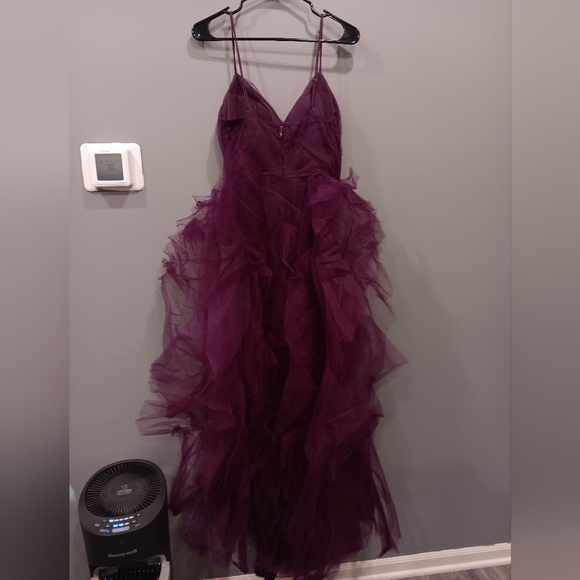 Windsor Hadley V-Neck Ruffled A-Line Tulle Formal Dress - Picture 9 of 11